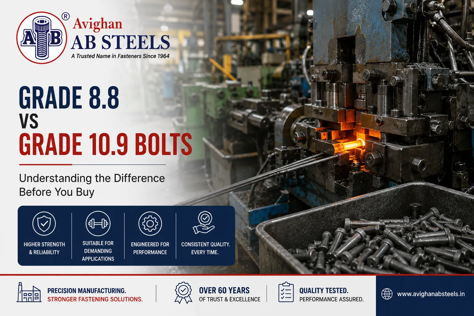 Understanding High Tensile Bolts: Grade 8.8 vs Grade 10.9